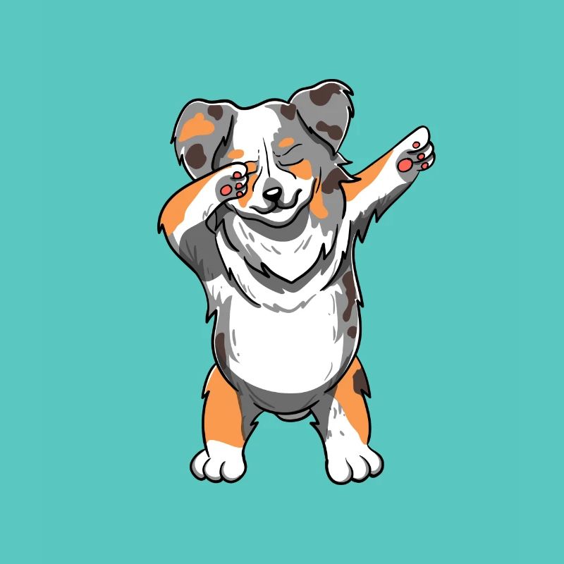 Australian Shepherd Dog Dab Dance Dabbing Geschenk