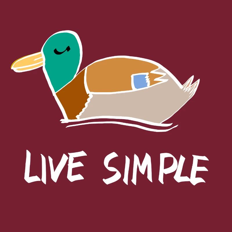 Live Simple Beautiful-Bird Design Custom Text