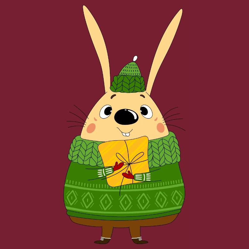 Rabbit and gift box