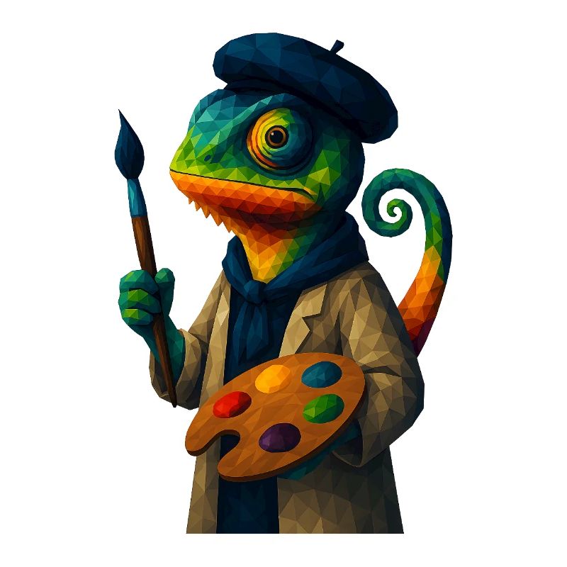 WPAP Style Animaux - Palette de couleurs Chameleon Painter