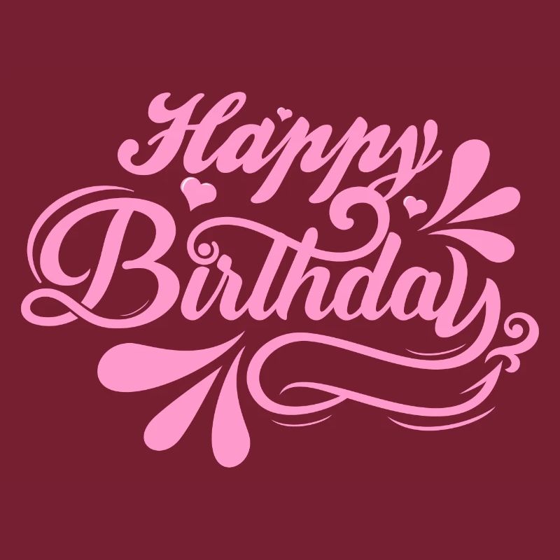 Birthday Bliss in Pink Script