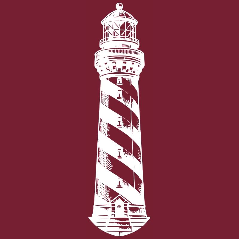 Phare côtier à rayures obliques