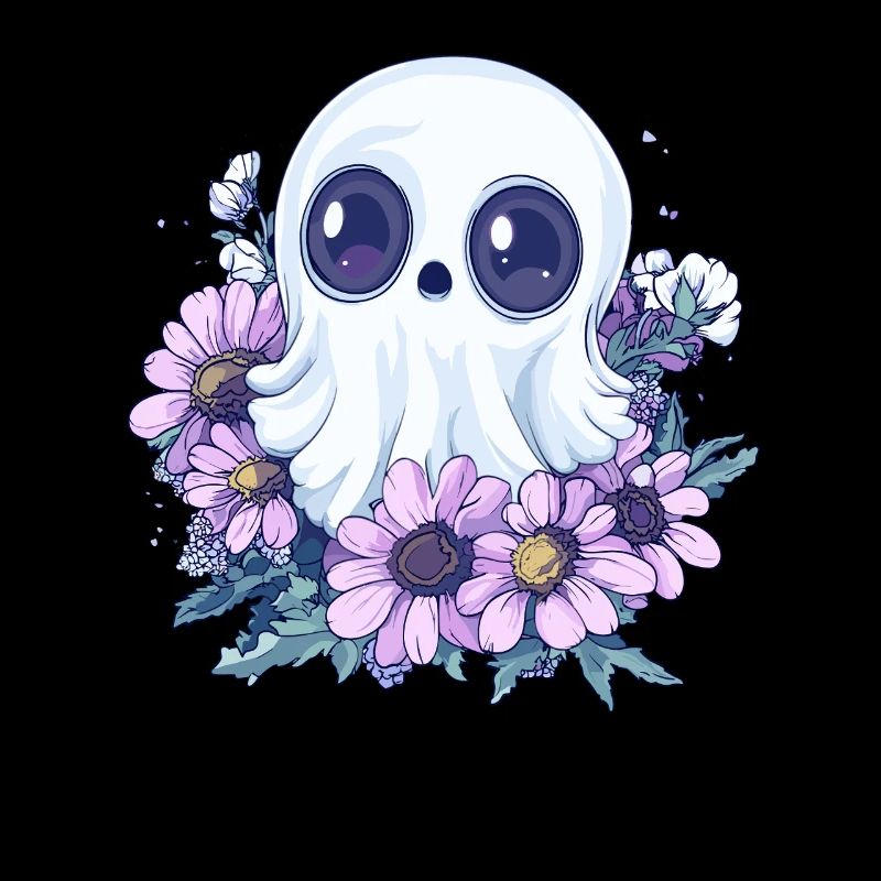 Ghost with flowers