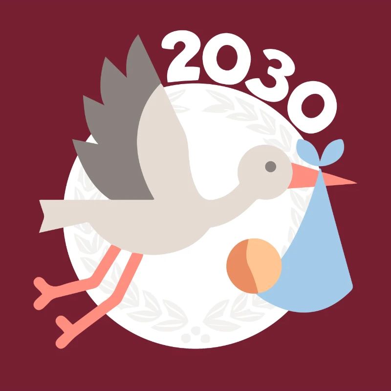Cigogne avec bébé 2030