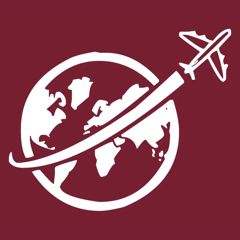 Airplane with globe
