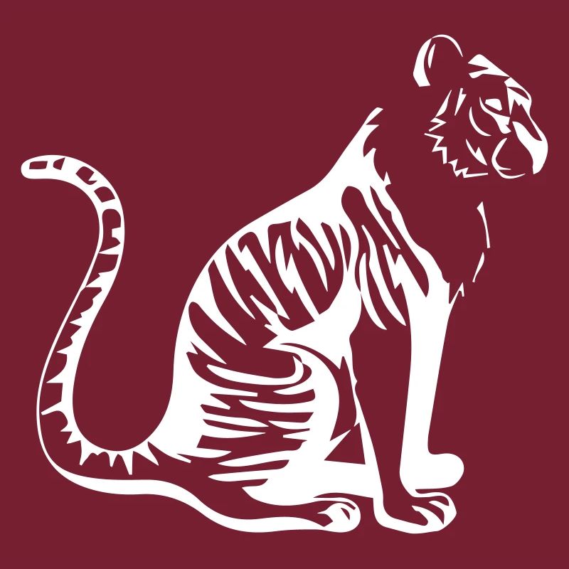 Conception élégante de la silhouette du tigre