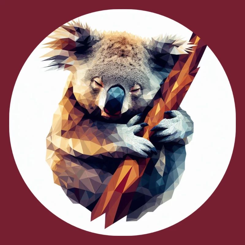 Koala dans l’Art polygonal sur la branche