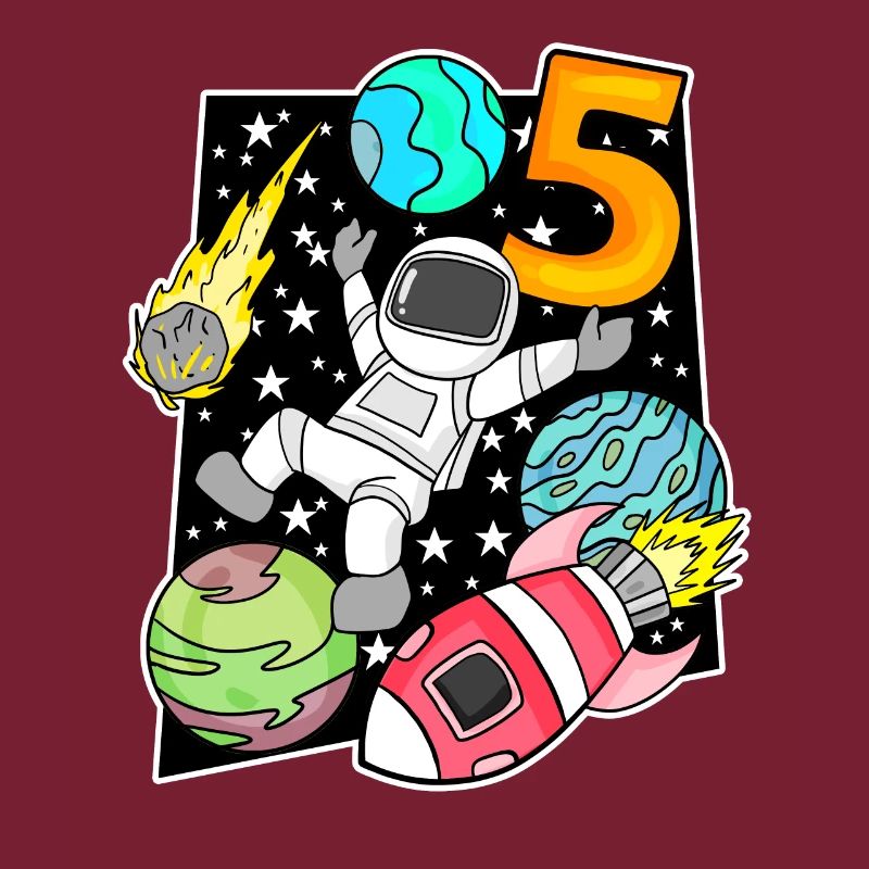 5th Birthday Boy Astronaut Rocket