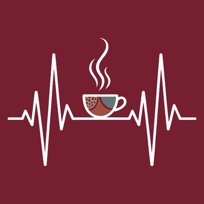 Conception de battement de cœur de café