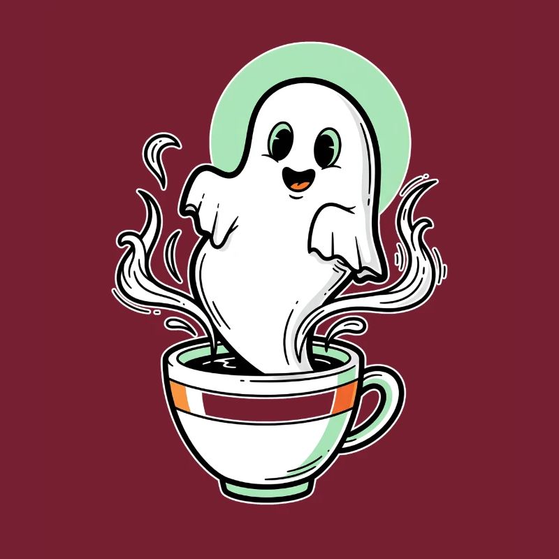 Funny Ghost Coffee Cup Design