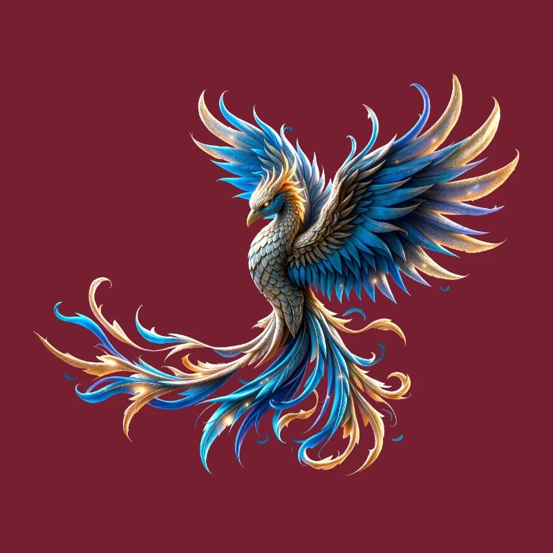 Fire Blue Phoenix