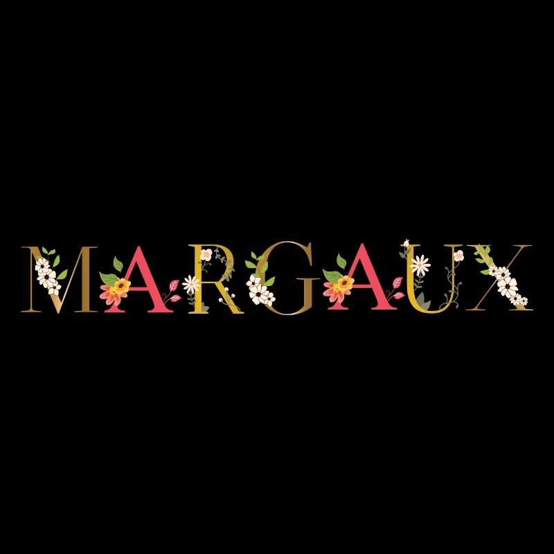 Le nom de MARGAUX décoré de fleurs