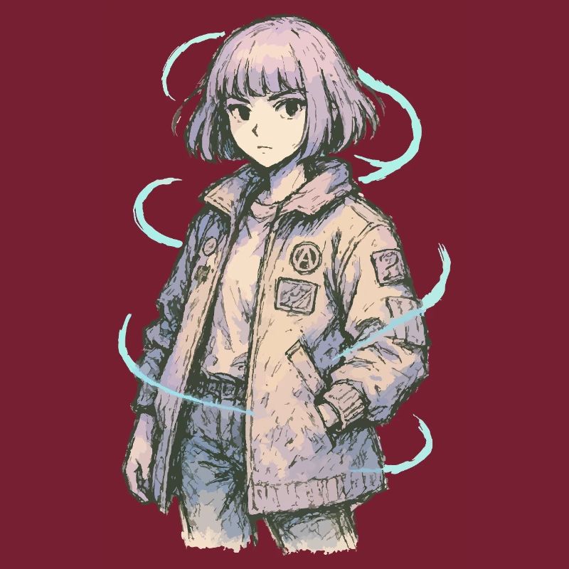 Neon Patch Bomber Girl