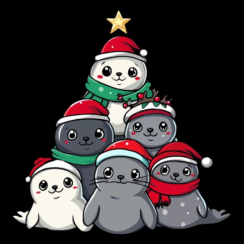 Robbe Weihnachten Christbaum