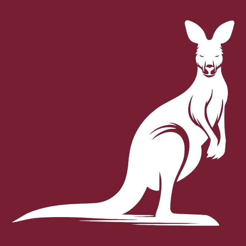 Silhouette eines anmutigen Kängurus