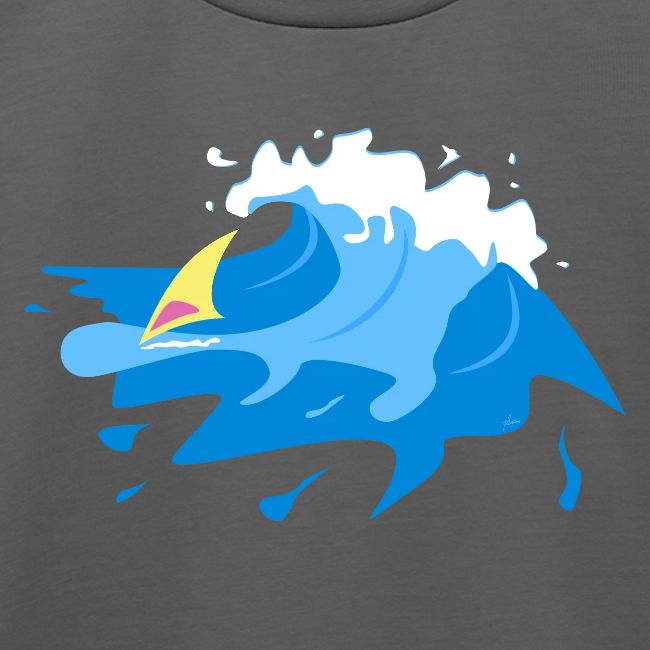 Windsurfing in the wave