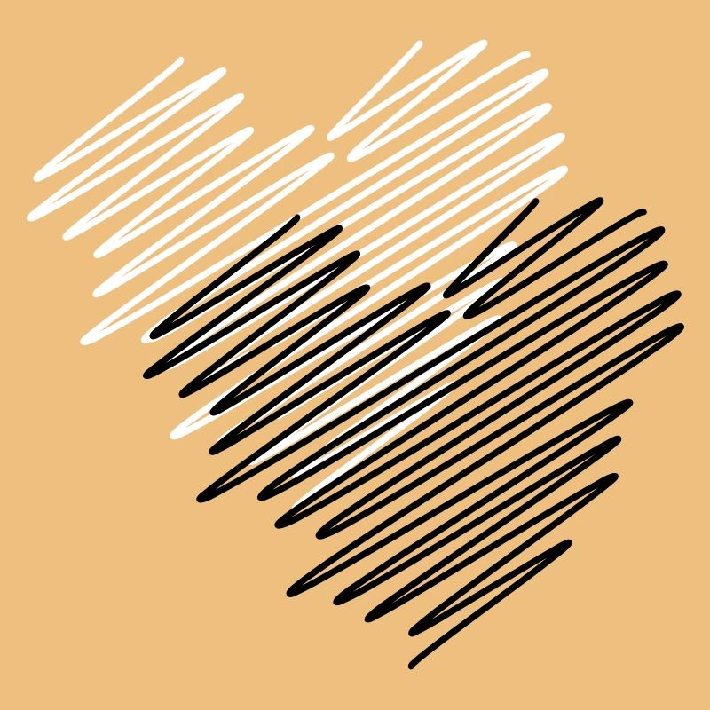 Zwei Herzen Scribble