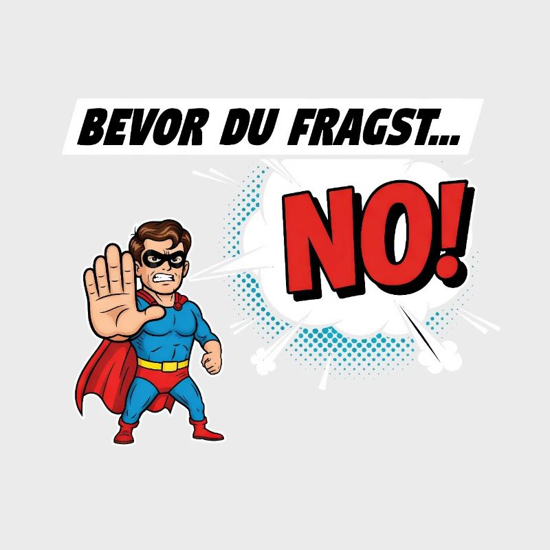 Superheldischer Warnhinweis Comic Design