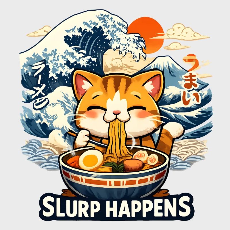 Ramen Neko Great Wave