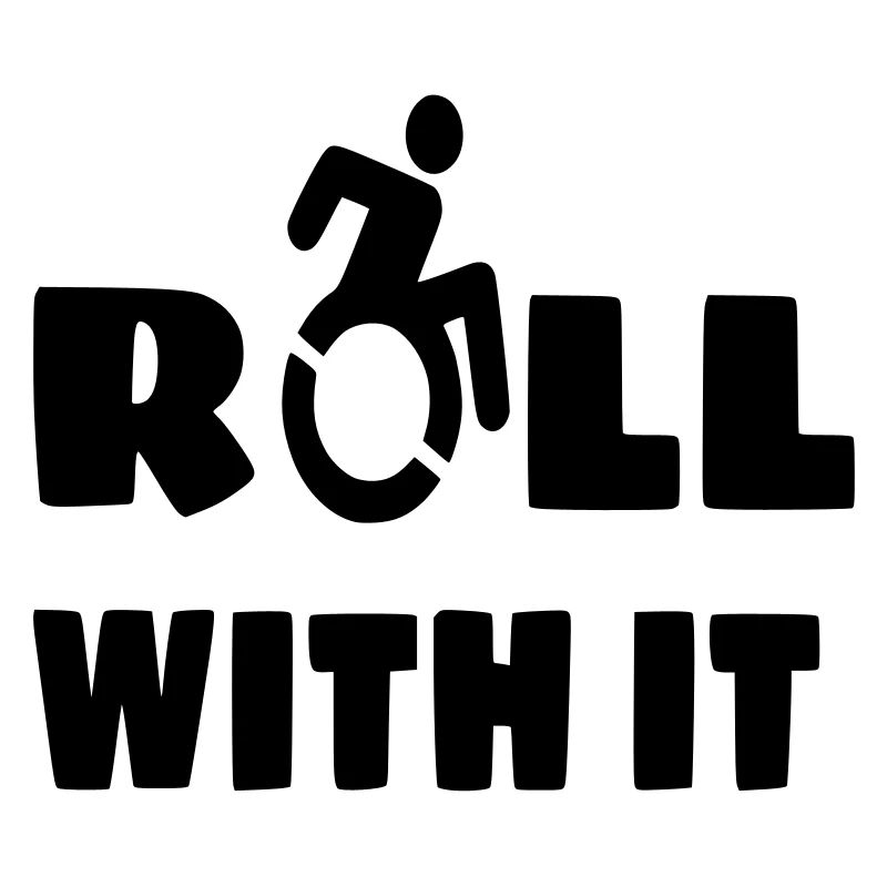 Je roule avec mon fauteuil roulant, mon roller, mon handicapé #