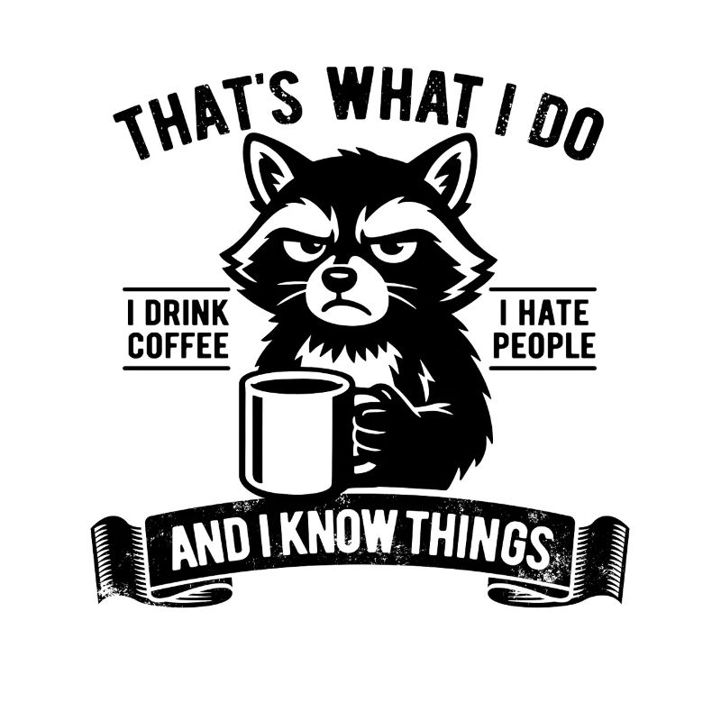 Bevo caffè, odio la gente e so le cose