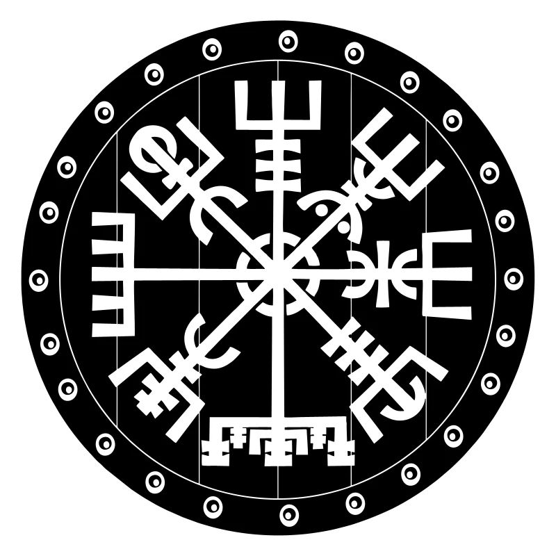 Vegvisir Wikinger-Compas im Vikng-Schild