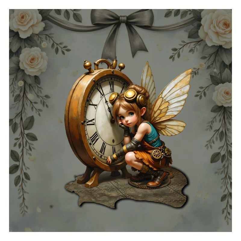 Magic clock with mechanical fairy