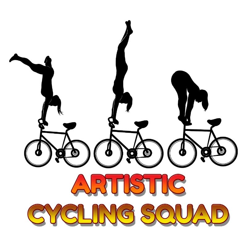 Cyclist Squad Acrobatic Stunt Riders Team Art Fun
