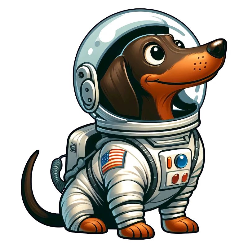 Teckel astronaute dans l’aventure spatiale