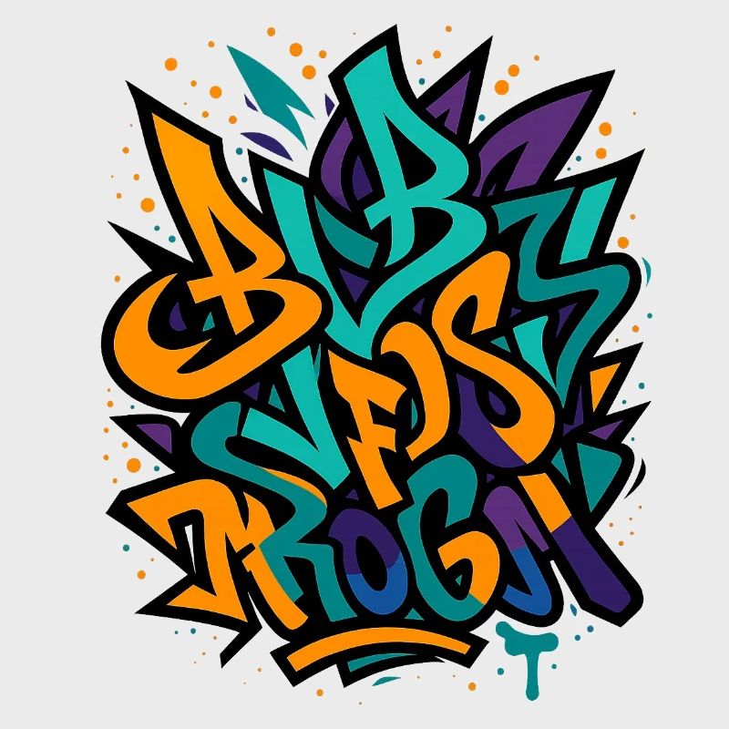 Explosion de couleurs de graffitis de rue