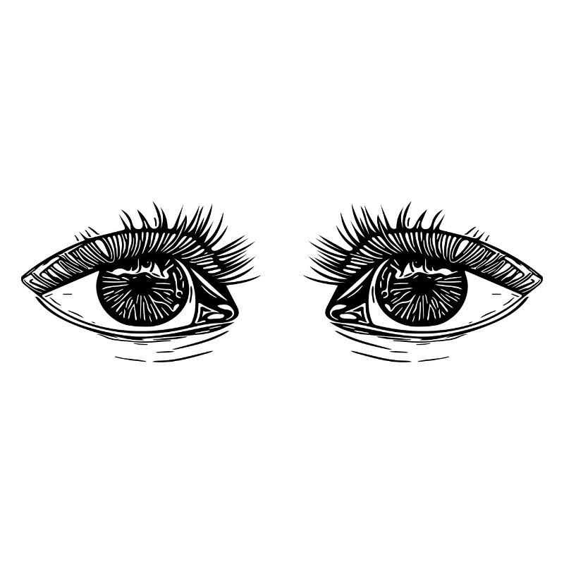 Yeux doux avec des cils