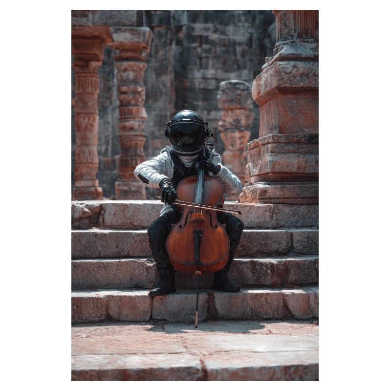 Cosmic Astronaut Playing Cello