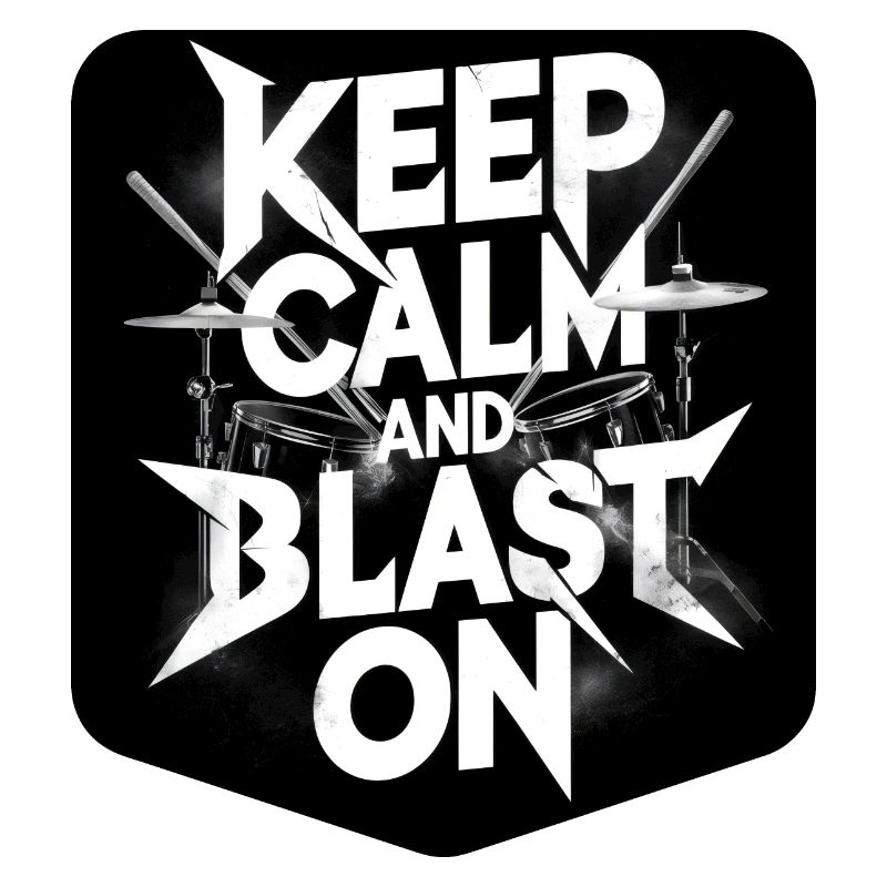 Drummer Shirt KEEP CALM AND BLAST ON