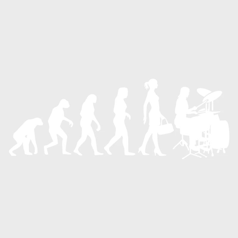 Evolution Schlagzeugerin Percussion Drummer Lady
