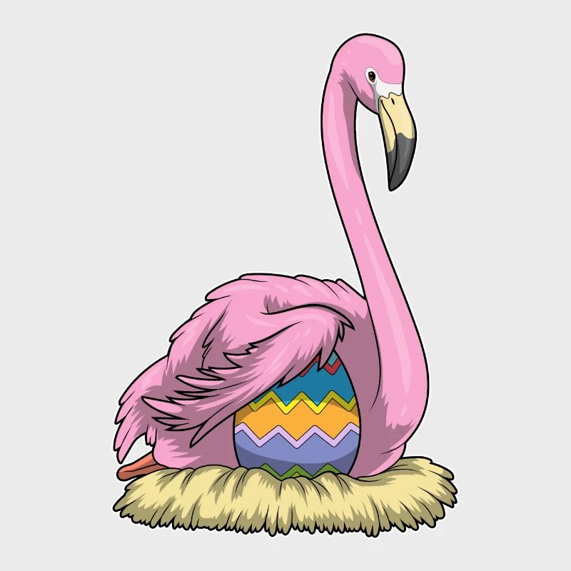 Flamingo Easter Easter Egg Nest