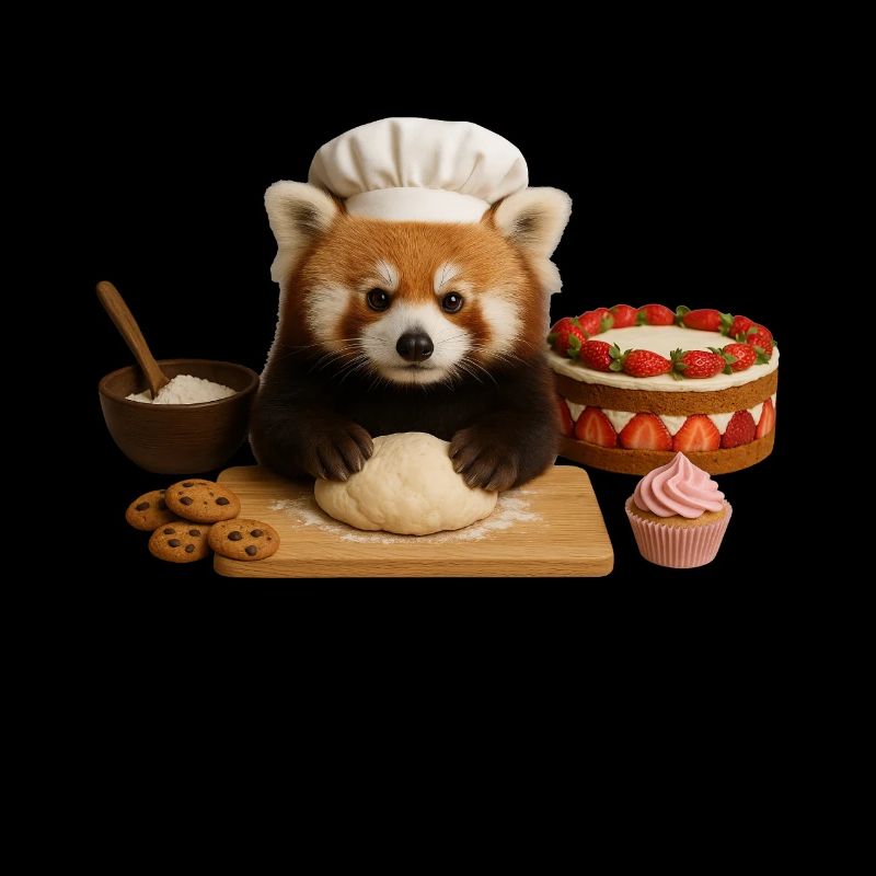 Roter Panda Backen Kuchen Brot