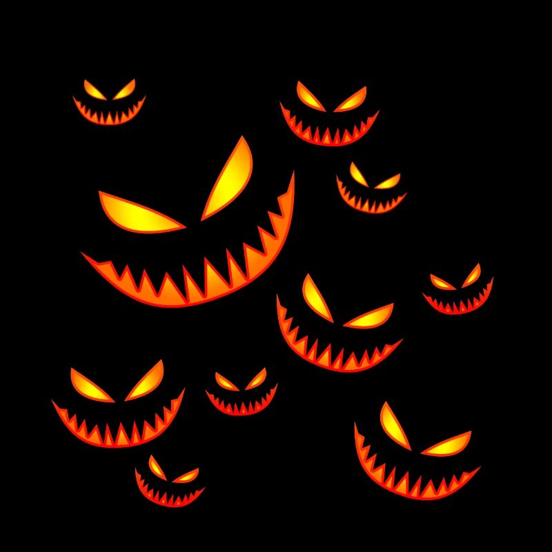 citrouille d'Halloween Horror visage de citrouille moue