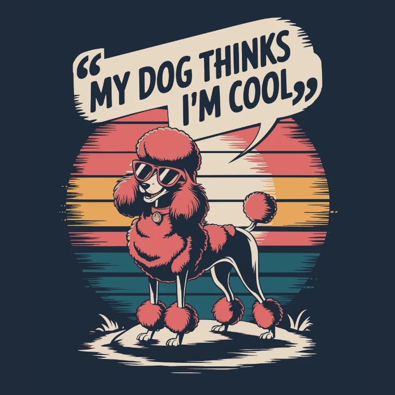 Caniche mon chien pense que je suis cool
