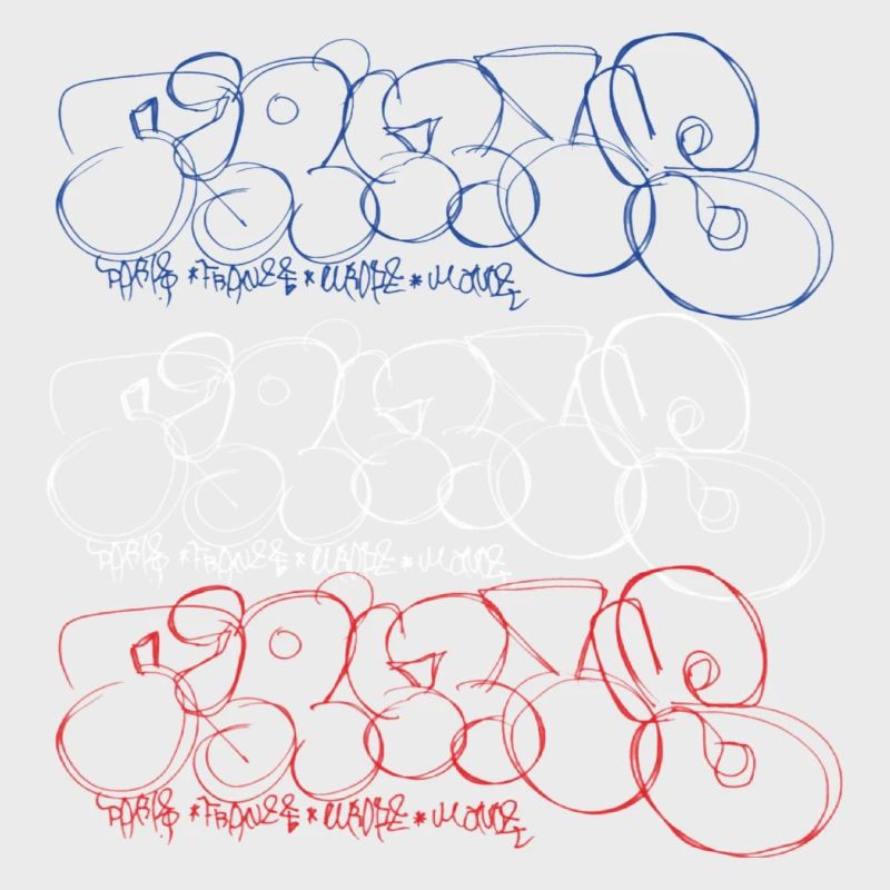 Impression de collage d'art graffiti (style bulle parisienne)