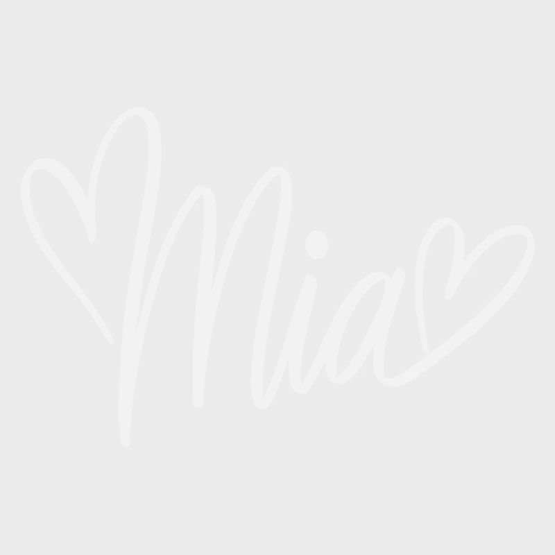 Mia Namendesign mit Herzen