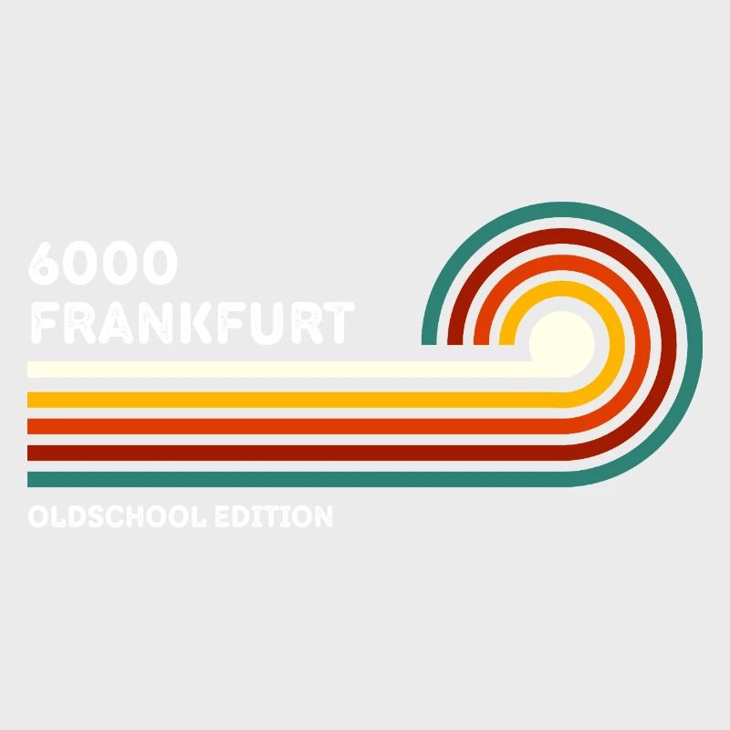 Frankfurt Retro Shirt 6000 Zip Code Vintage 70s 80s