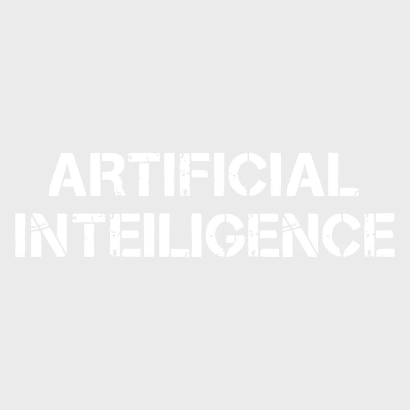 Artificial Intelligence Text Grunge Logo