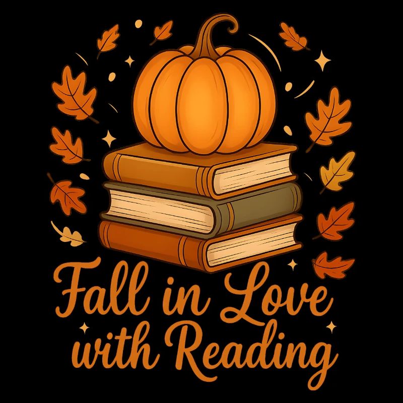 Books and Pumpkin - Fall in Love with Reading
