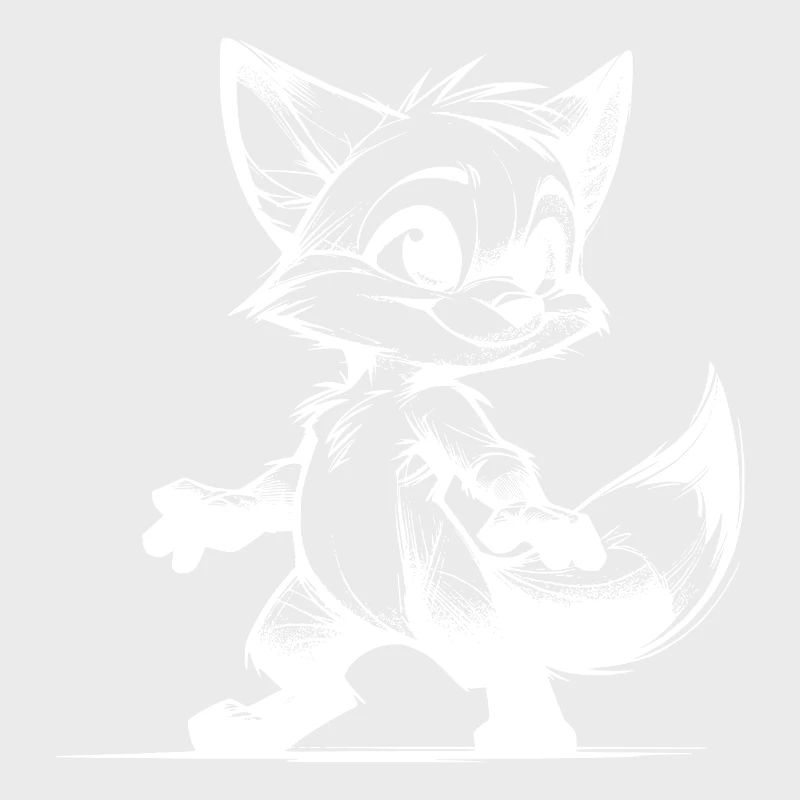 Clever Fox Sly Fox Drawing Sketch