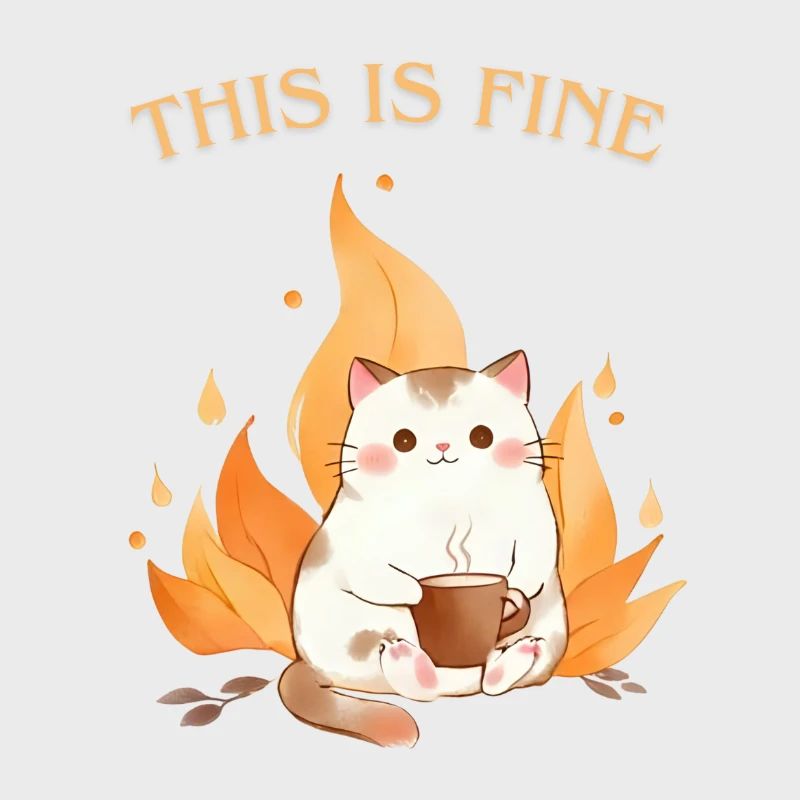 C’est bien mème. Le chat est dans le feu