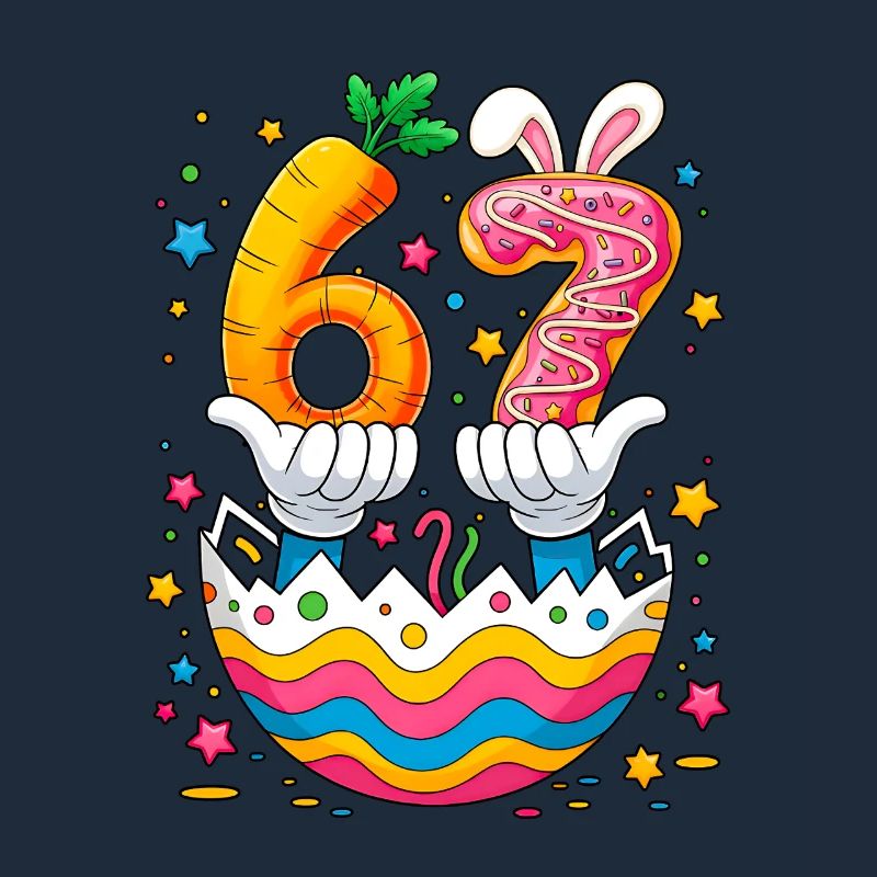  Easter Eggs Cute Bunny Six Seven 67