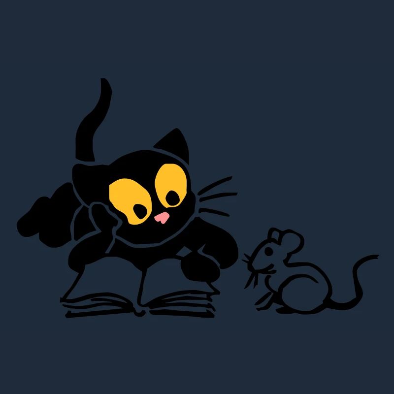 Kitten reading