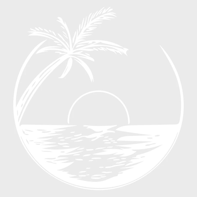 Sonnenuntergang mit Palme - Vector Style