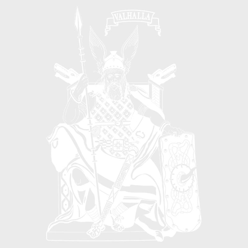 Odin on throne white