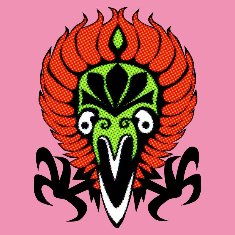 Feuervogel illustration magic jungle ancient style